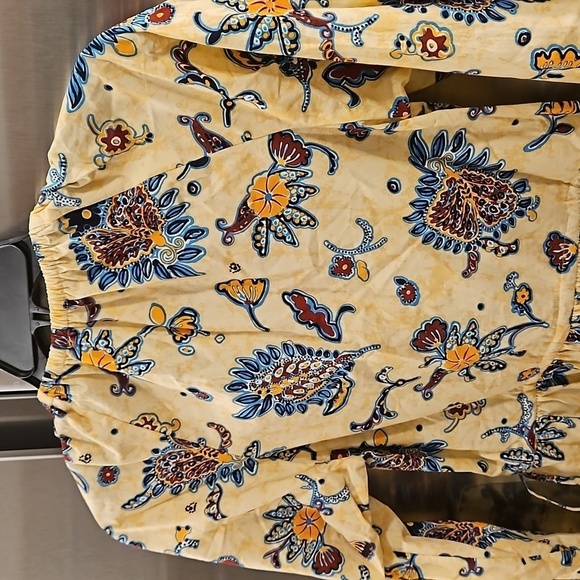 💕A.L.C.💕 Myra Paisley Long Sleeve Shift Dress ~ Apricot Abstract Floral 2 - Picture 14 of 16